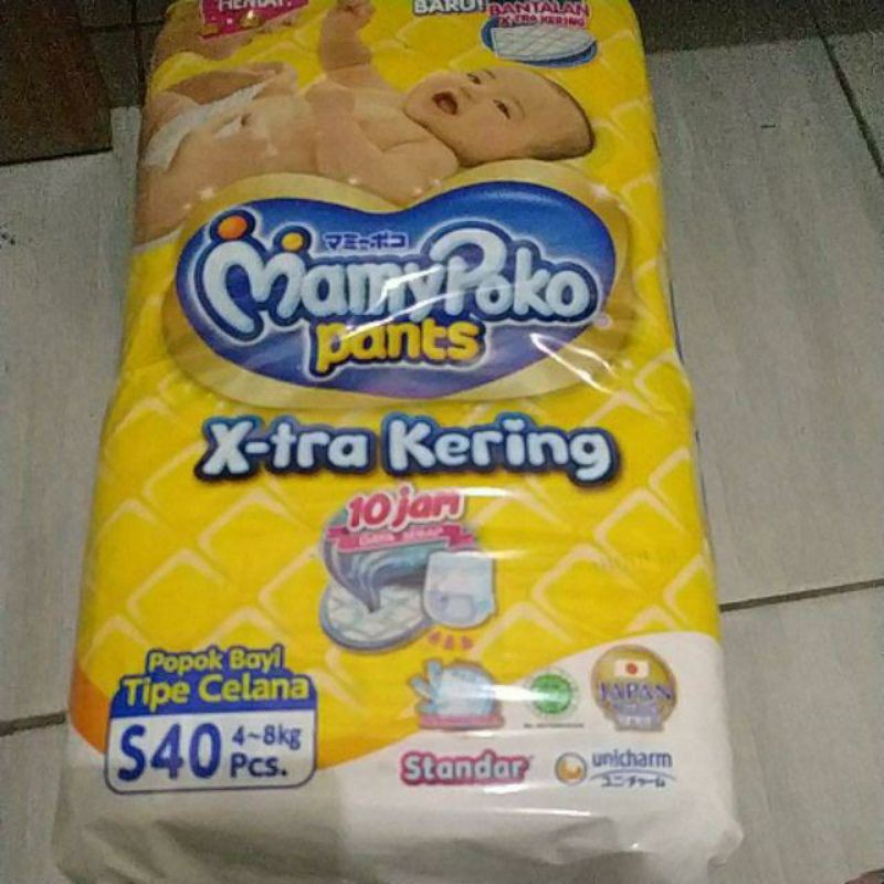 Popok Mamypoko standart xtra kering mamypoko cepat kering S40 M34 L30 XL26 XXL24