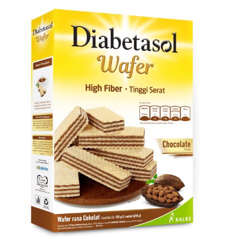 Diabetasol Wafer Sehat Rasa Chocolate 2x50 gr