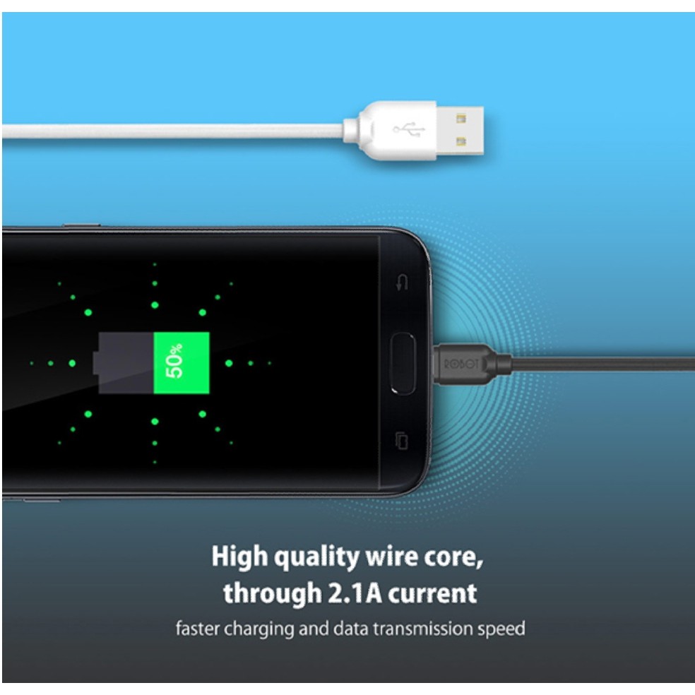 Kabel Data Micro Usb 1m Robot - Kabel Charger Micro 100cm Cb100