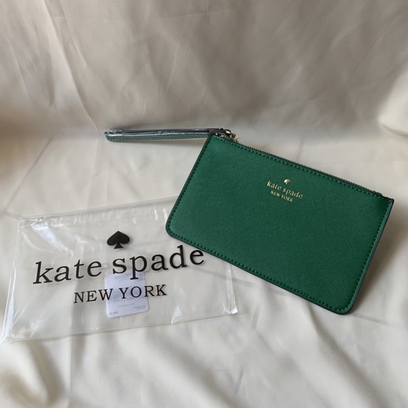 Kate Spade Slim Bee Wristlet / Pouch Green