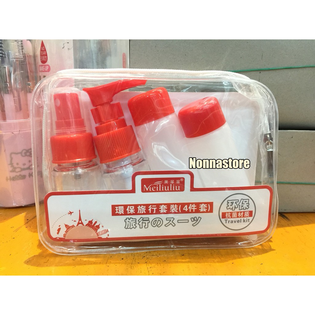 Botol + Tempat Krim Set - Travel Bottle Set