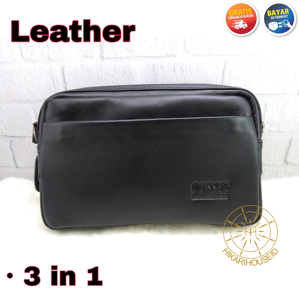 HANDBAG KULIT | CLUTCH | TAS SELEMPANG KECIL KULIT ASLI | COSSET | 002