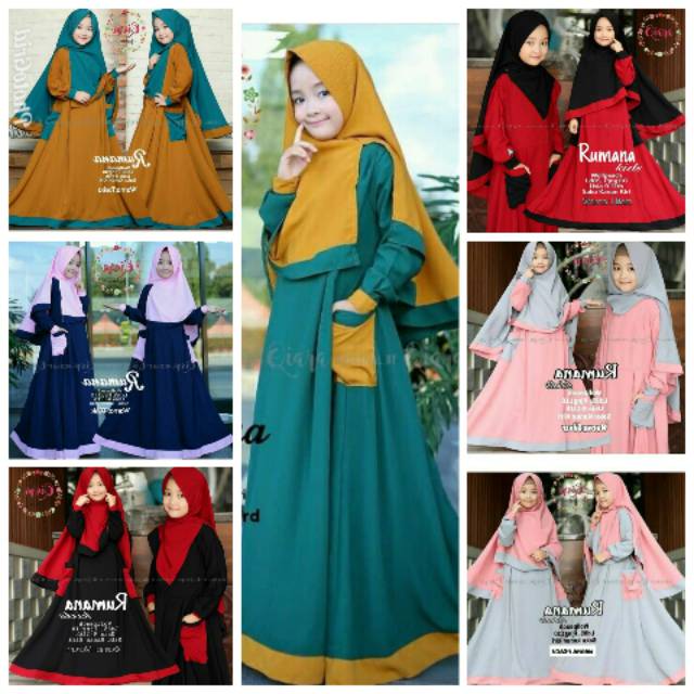 GAMIS ANAK RUMANA.ON SIZE L&amp;XL9