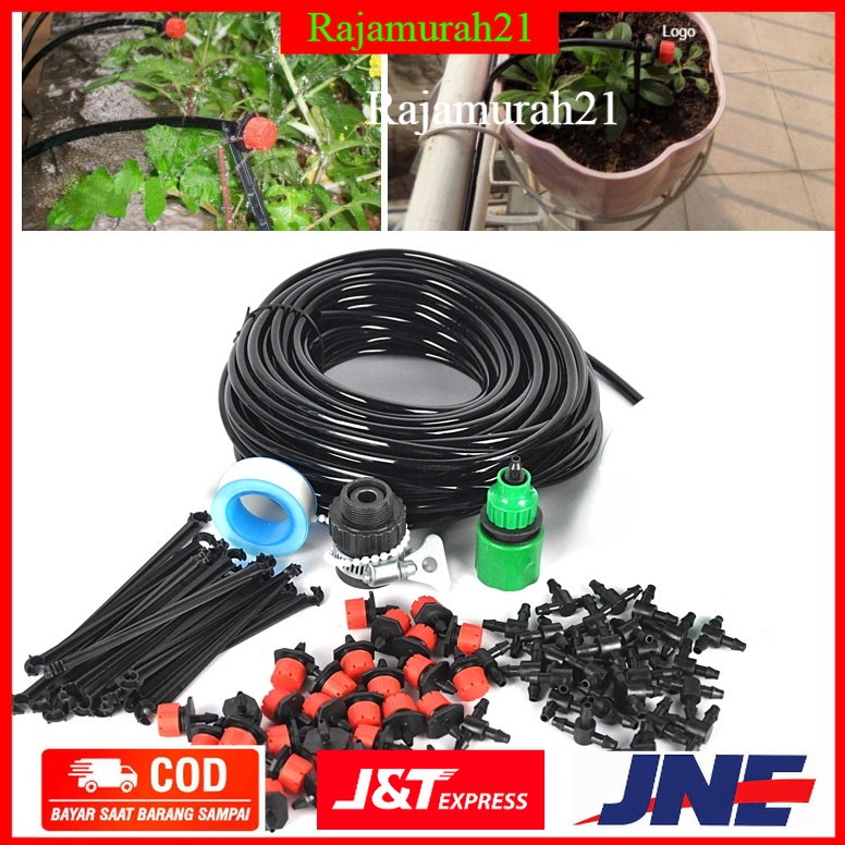 Peralatan Set Irigasi Air Taman Garden Watering Kit  - Black - OMHZ71BK