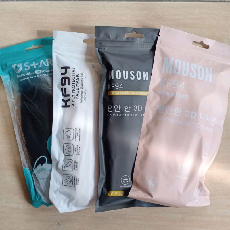 [makeyoushine]MASKER KF94 MOUSON || STARK 94 || FILTCARE 4 PLY || DISPOSABLE 3D MASK