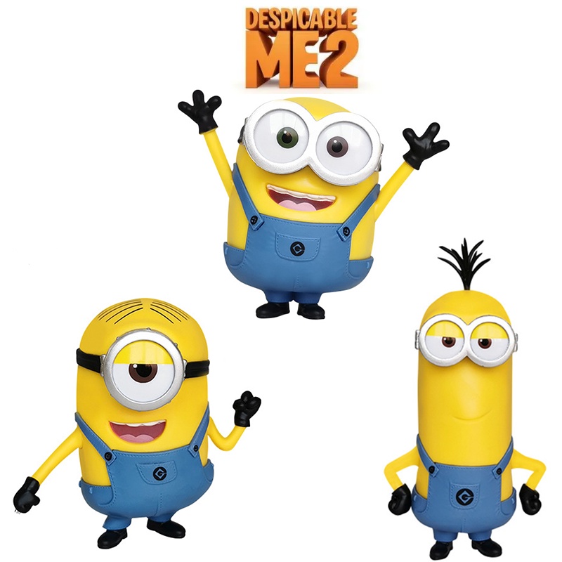 Mainan Despicable Me 2 The Minions Action Figure Role Bob Kevin Stuart Bahan PVC Untuk Hadiah Anak