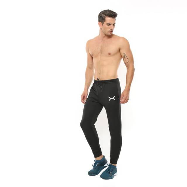 FCS-002HT Celana jogger sport fitness FLEX hitam