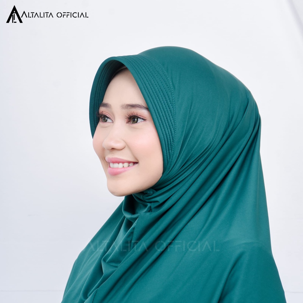 Altalita - Kerudung Hamidah Polos Olahraga Sekolah Spandek Jersey Premium Menutupi Dada