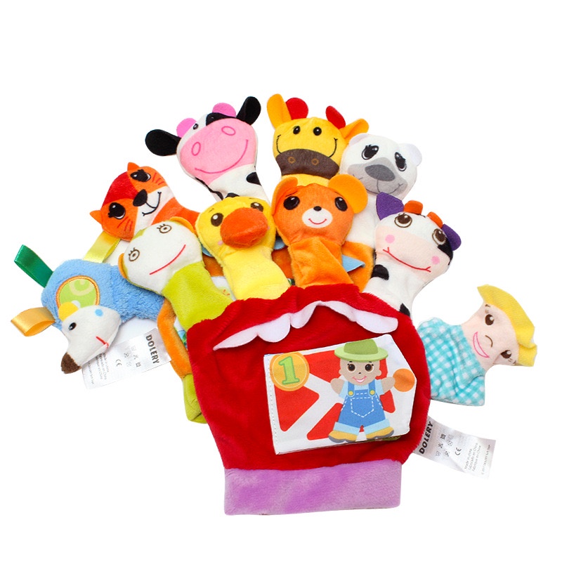 FINGER PUPPET SOFT BOOK | Buku puppet jari bayi binatang