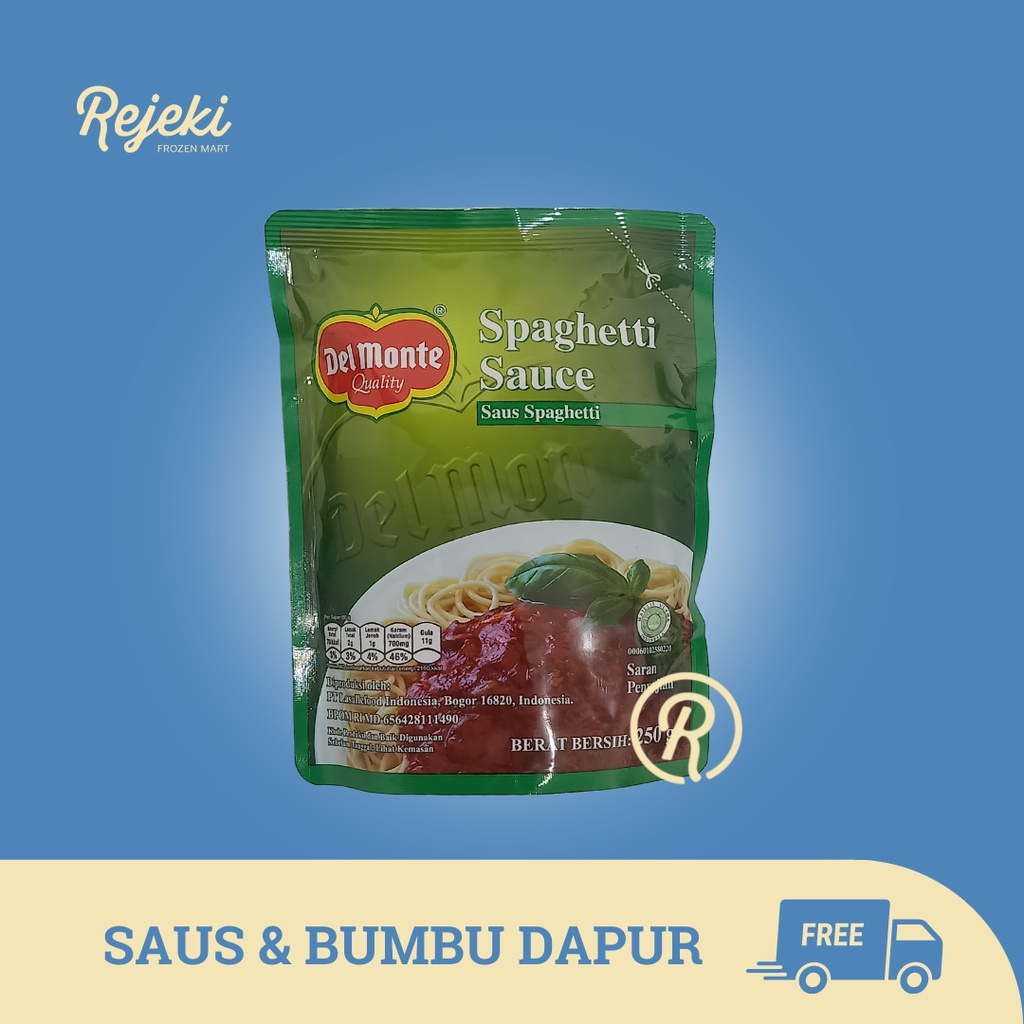 

DelMonte Spaghetti Sauce 250gr - Rejeki Frozen Mart