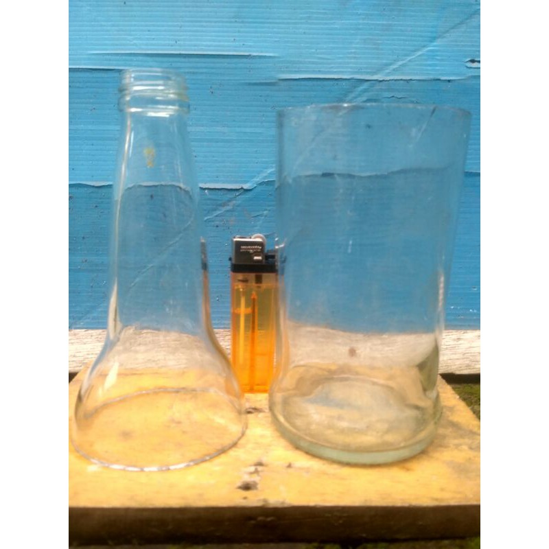 potongan botol vas bunga/soliter ikan cupang hias