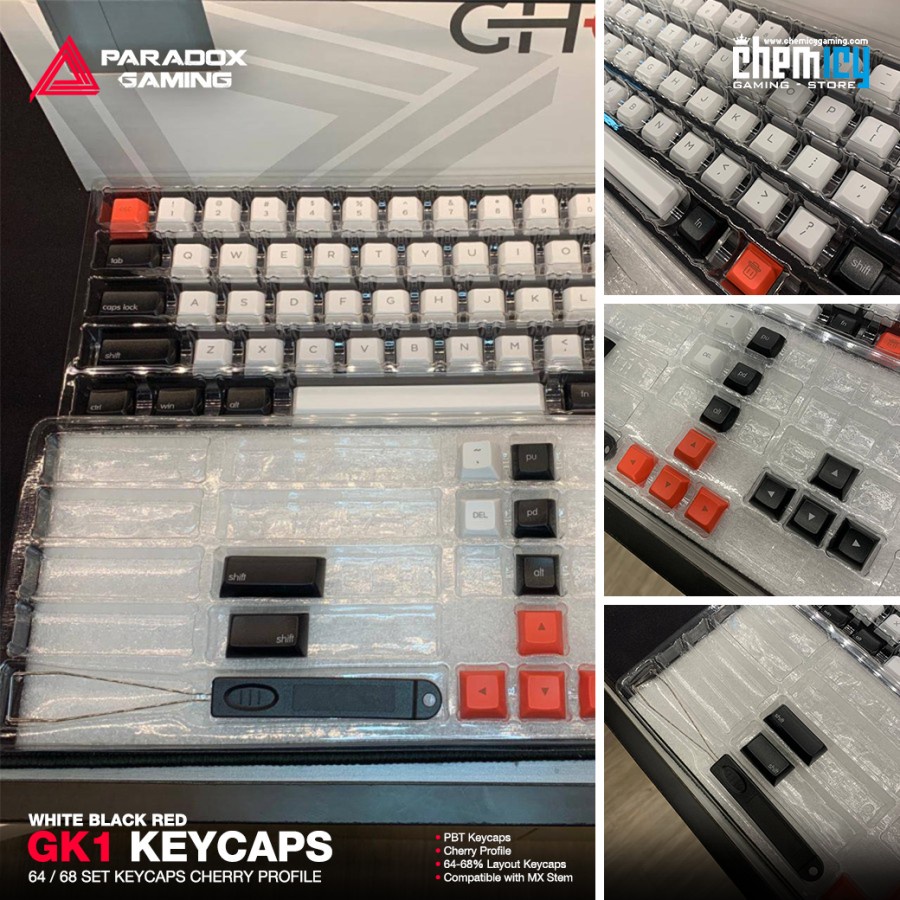 Paradox Gaming GK1 64 / 68 Set Keycaps Keyboard Cherry Profile