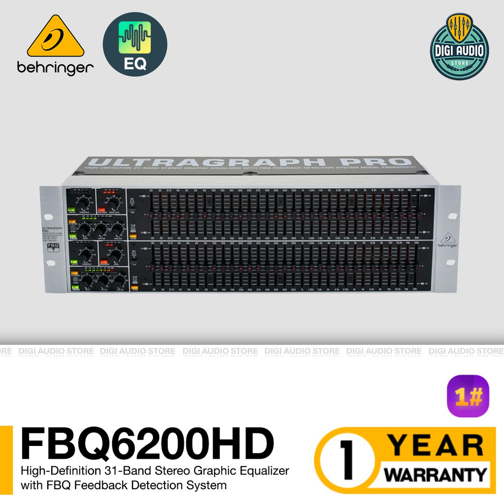 Graphic Equalizer 31 Band Behringer FBQ6200HD - Ekualiser Equaliser EQ dengan Feedback Detection