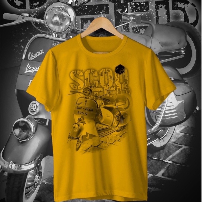 BAJU KAOS PRIA DISTRO/KAOS PRIA MOTIF VESPA SCOOTER