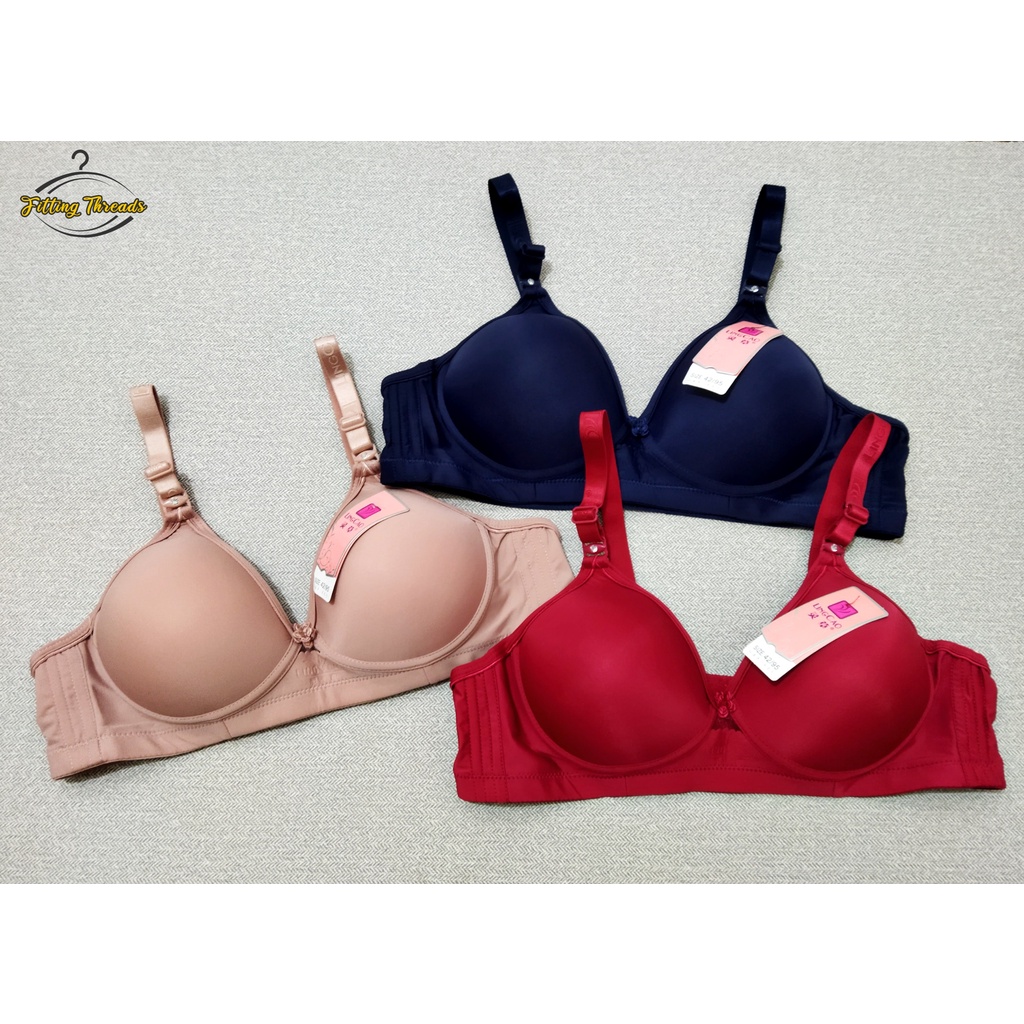 BH Busa Tanpa Kawat Lingcao Kancing 3 / Bra Lingcao B5 Asli Original Jumbo / Ling Cao B5 Kait 3 Bigsize / Bra LingCau Size Besar