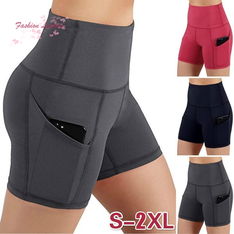  Celana  Legging  Pendek  Wanita Model  High Waist Dengan 