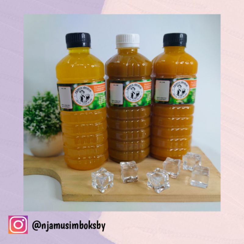 

NJAMUSIMBOK JAMU TRADISIONAL PAKET HEMAT 3 BOTOL SINOM,KUNYIT ASAM,KUNCI SIRIH