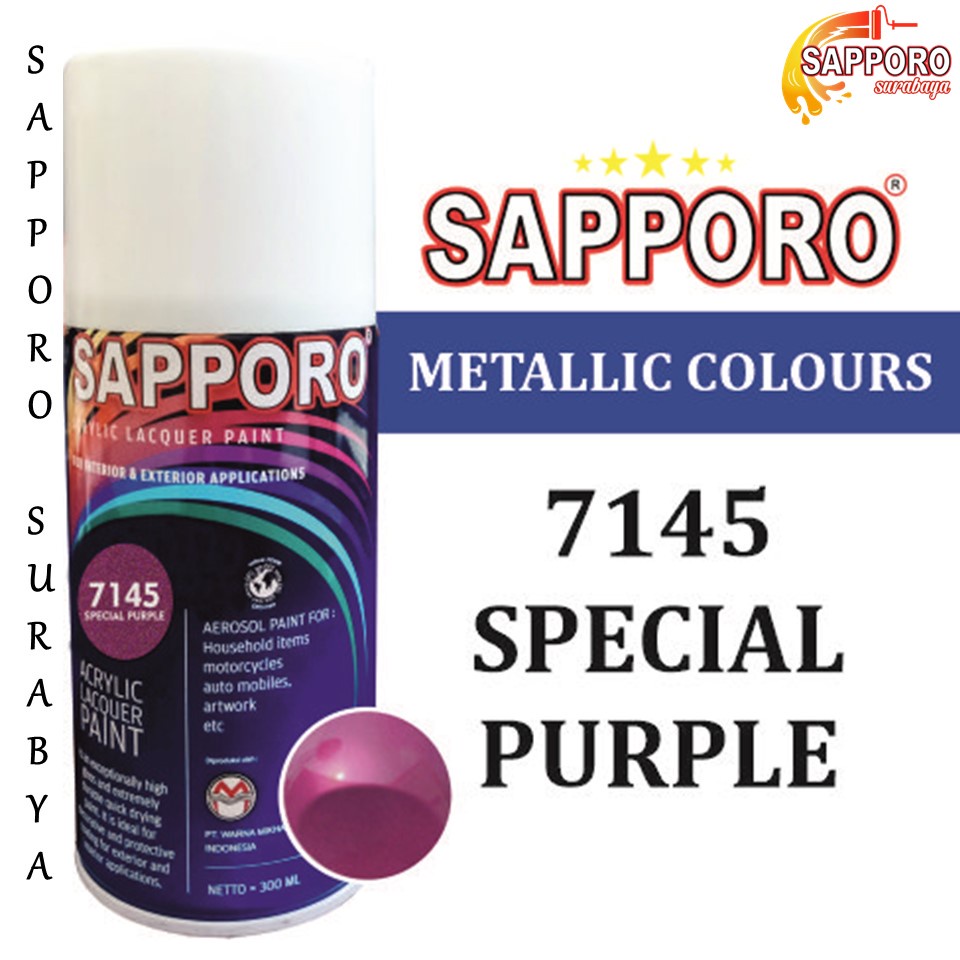 Sapporo Paint Special Purple 7145/ungu metalik/cat semprot/pylox / pilok
