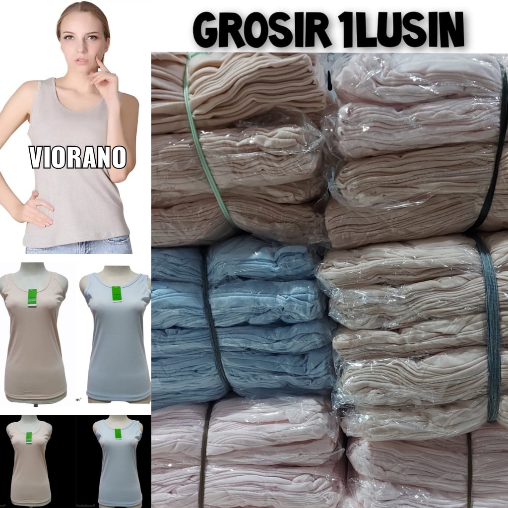 1Lusin Singlet Wanita Termurah Harga Grosir Tanktop Tali Lebar Polos Teng Top Bahan Kaos Dalaman Cewek Bahan Adem Berkualitas Tentop All Size Murah 12pcs