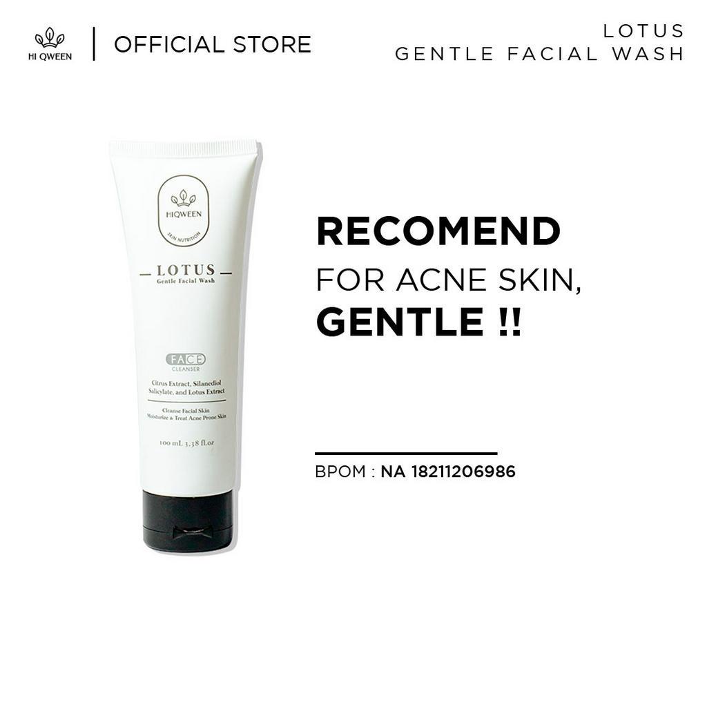 Hiqween Lotus Gentle Facial Wash dengan PH Balance Bagus untuk Menjaga Kesehatan Skin Barrier