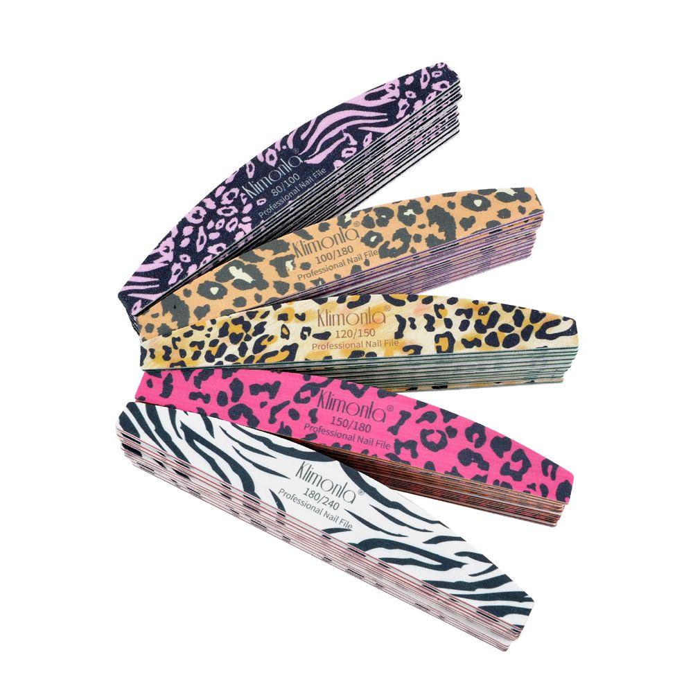 MXBEAUTY Kikir Kuku Dua Sisi Bentuk Setengah Bulan Pedicure Nail Art Tools Poles Papan Nail Gel Emery Tebal