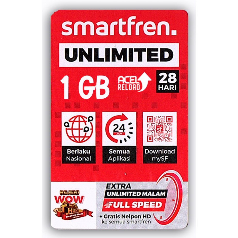 VC SmartFren Unlimited 1 GB + 1GB (56GB)