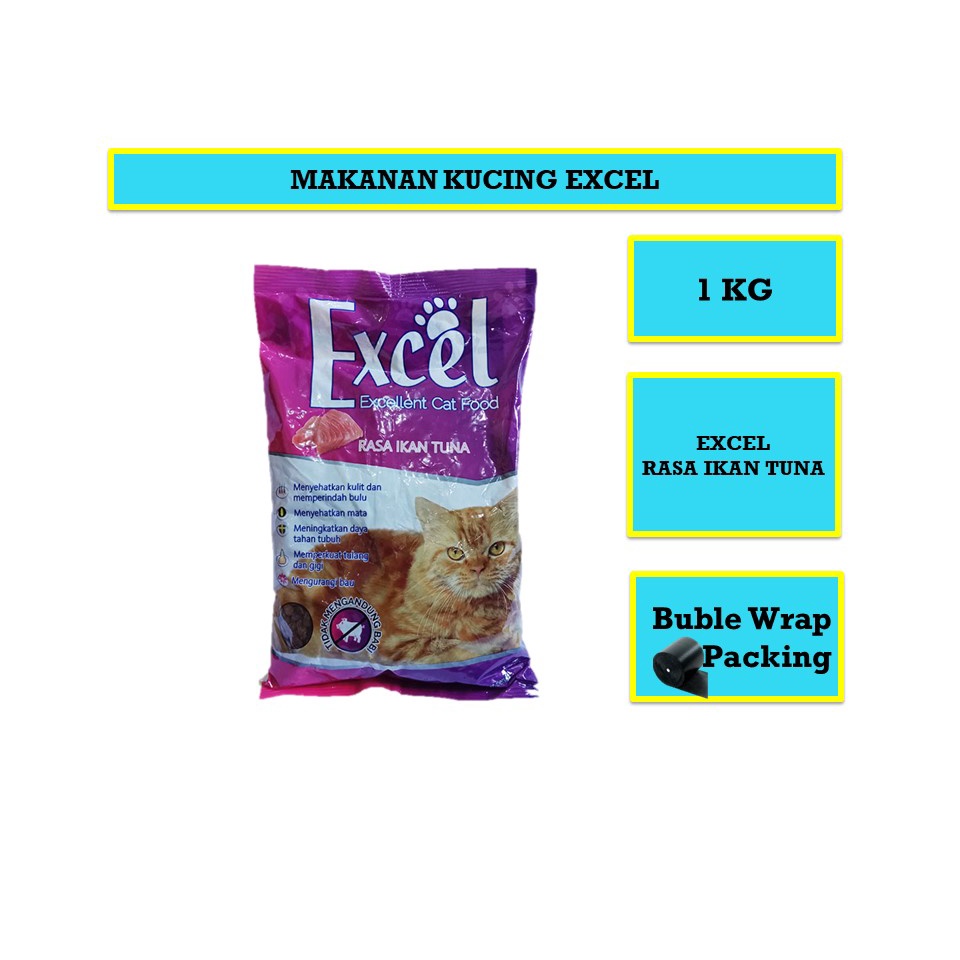 Tridarma - [Toko Semar] Pakan Kucing - EXCEL 500gr Bentuk IKAN  Makanan Kucing anggora persia makana