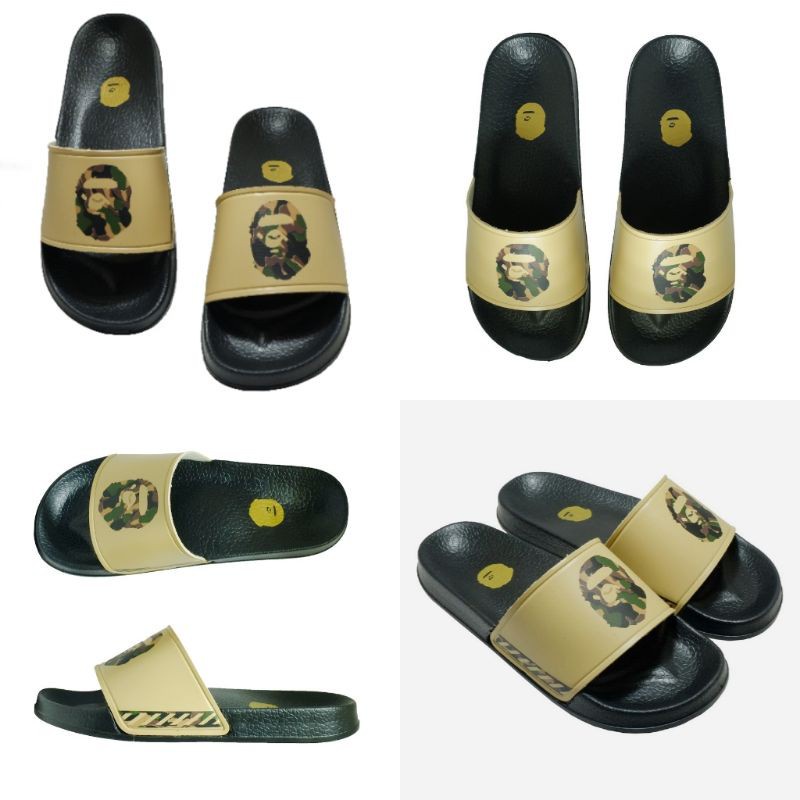 Sandal BAPE / A Bathing APE Slide Sandal Selop Slip On Pria Wanita