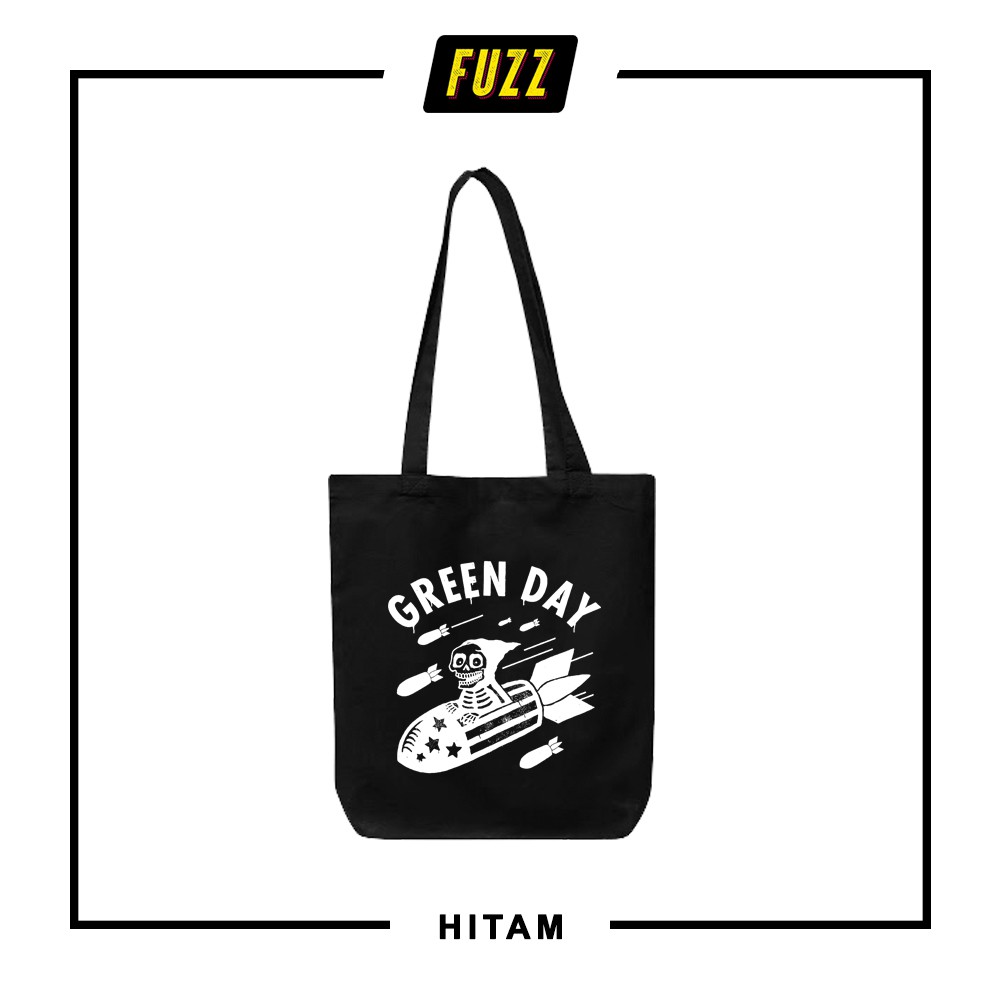 Totebag Band Green Day Tote Bag Distro Musik Greenday Tas Jinjing Pria Dan Wanita Murah