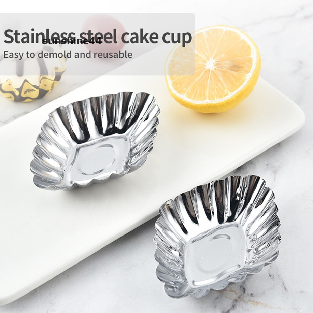 Sunshine 3Pcs/set Flower Stainless Steel Cake Cup Cake Tool Bakeware Baking Silicone Mold .