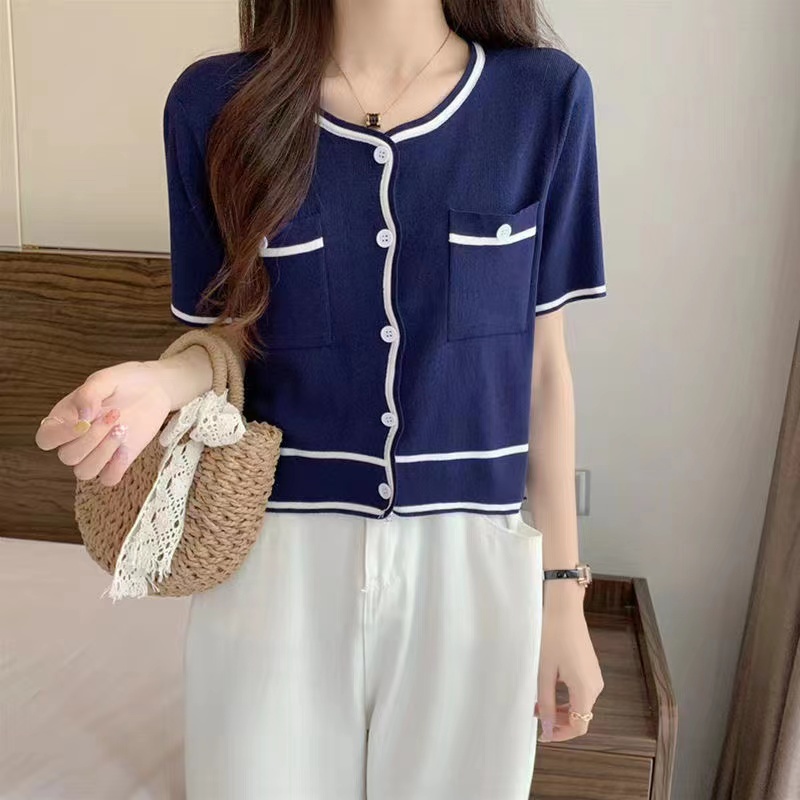 Melody Soft Knit Top - Atasan Wanita Import - Blouse Korea TM (A506)