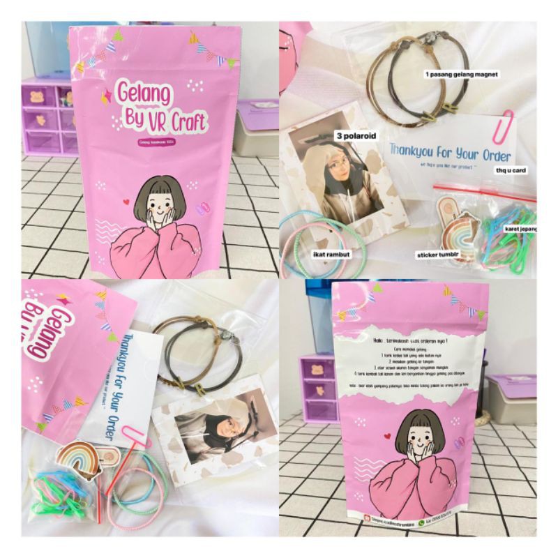 GELANG KEMASAN ZIPLOCK LUCU [ PAKET B ]