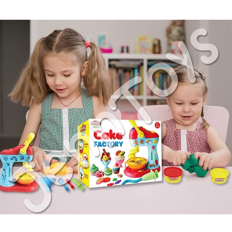 JennToys - Mainan Anak Perempuan Mainan edukasi anak laki laki FunDoh Set - FUN DOH CAKE FACTORY