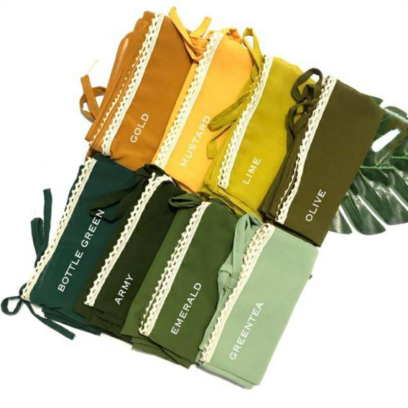 Anissa Bergo Renda (hijab instant, hijab tali, hijab bergo)