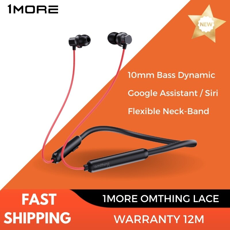 1MORE Omthing AirFree Lace Neckband Wireless Bluetooth Headphones HQ Micphone 10mm Dynamic EarBuds