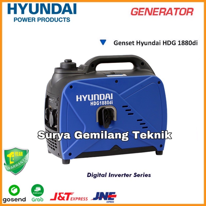 Genset silent inverter Hyundai HDG 1880