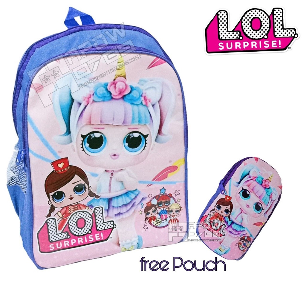 New Tas Ransel Anak Perempuan L.O.L SURPRISE 3D Vol.2 / tas backpack motiif gambar 3D / tas ransel paud