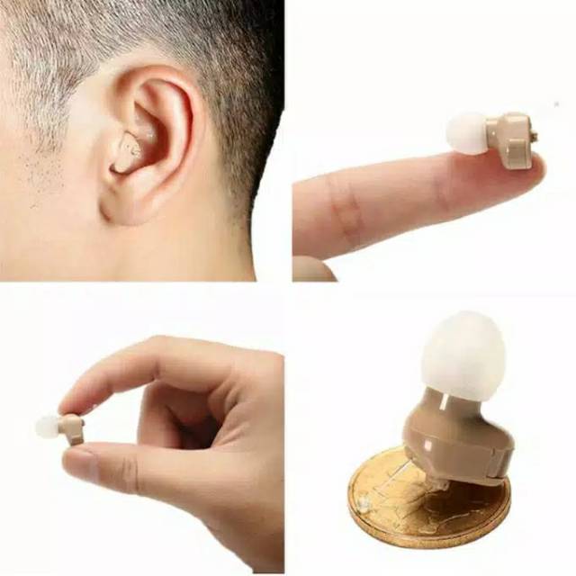 Axon K-188 Hearing Aid Super Kecil Alat Bantu Dengar Model CIC (dalam saluran telinga) Suara Jelas Baterai A10