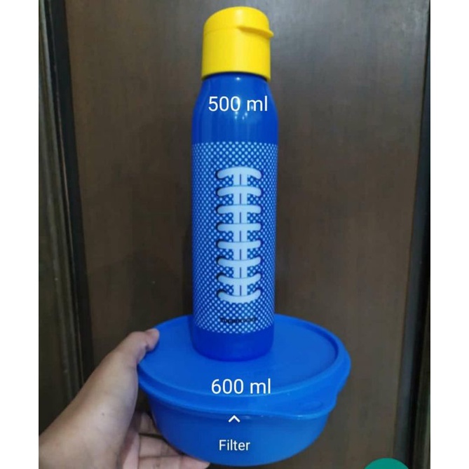 Promo paket bekal makan 1 set tupperware murah original lunch box set biru tempat bekal makan anak a