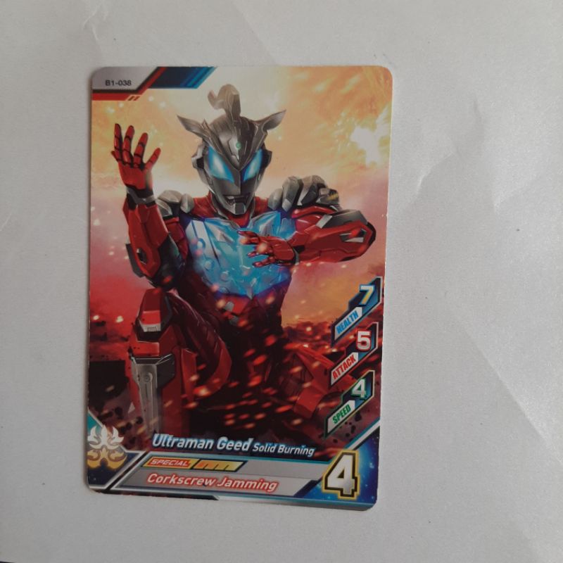Ultraman card R/B normal card B1-038 ultraman geed Solid Burning original