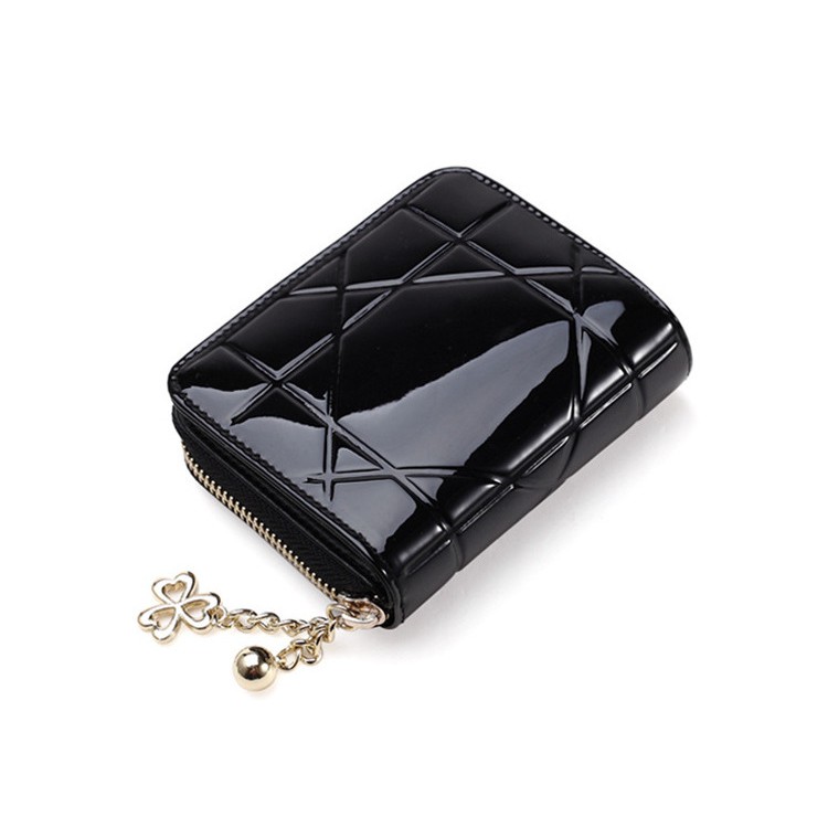 DOMPET KECIL WANITA KULIT GLOSSY ABG FASHION KOREA MURAH BATAM ESTER BRANDED LIPAT RESLETING