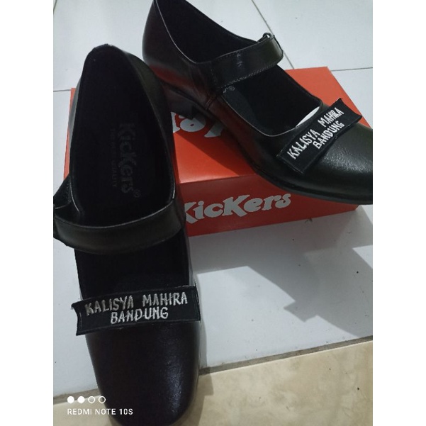 Sepatu pantopel bordir (Nama+consulate)model rekatan santri gontor putri