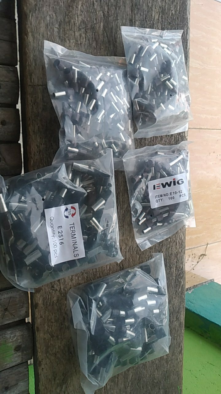 Skun Kabel Ferrules / Scun Botol Warna Coklat Ukuran 10mm Merk Polos