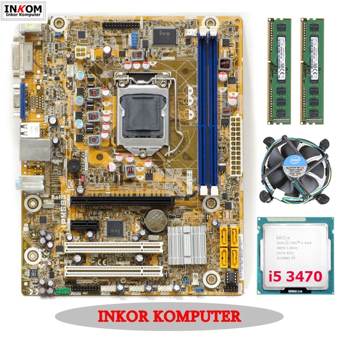 Motherboard Mainboard Mobo Pegatron Intel H61 Socket 1155 CPU Core i5 DDR3 8GB