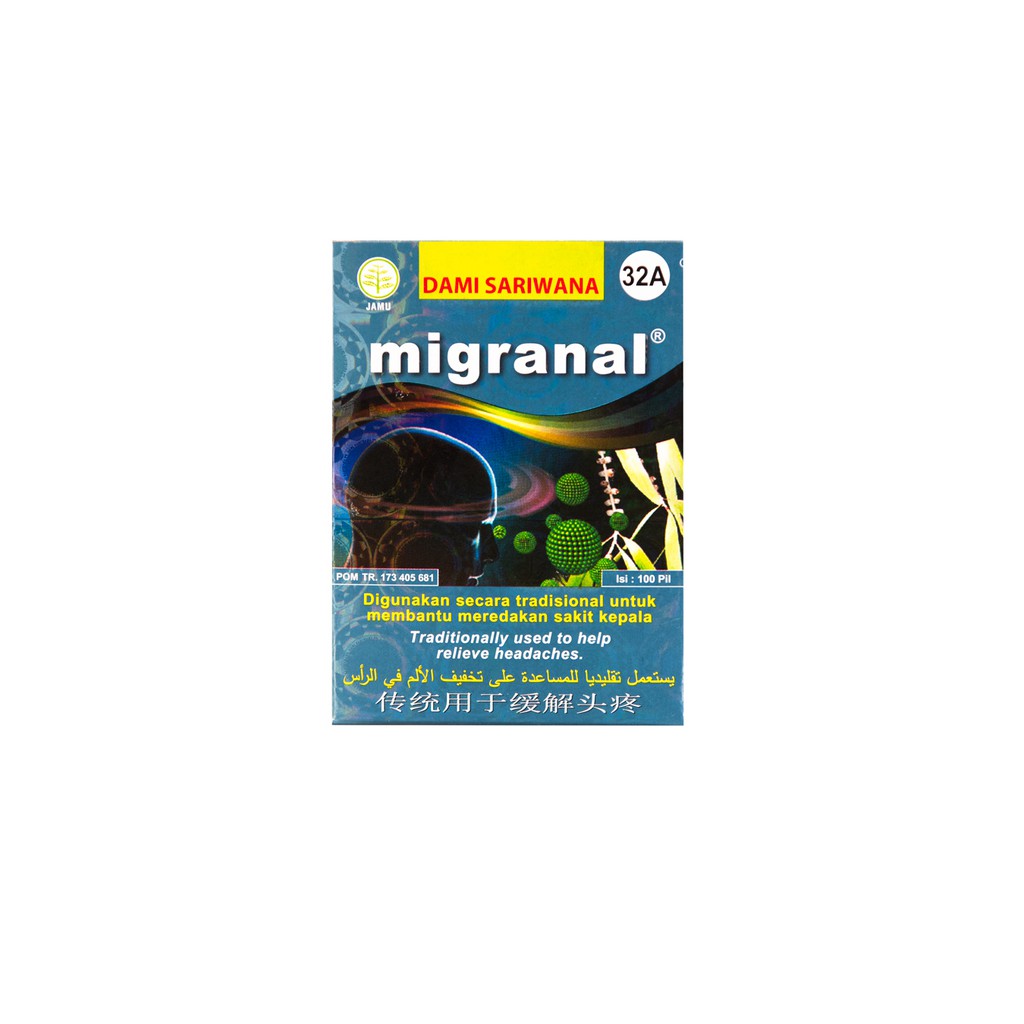 Obat Herbal MIGRANAL 100 Pil Meredakan Sakit Kepala ...