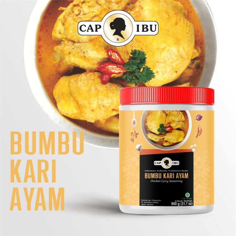 CAP IBU Bumbu Kari Ayam Kemasan Pot