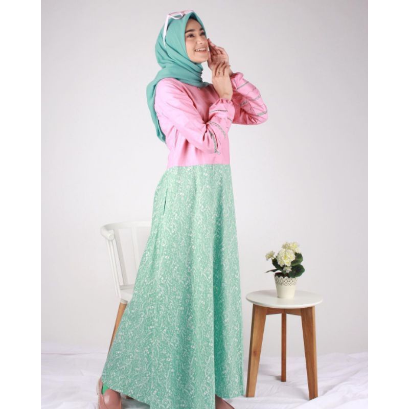 Abaya Terbaru Dannis A210312 Fashion Muslim Dress Gamis Dewasa Wanita