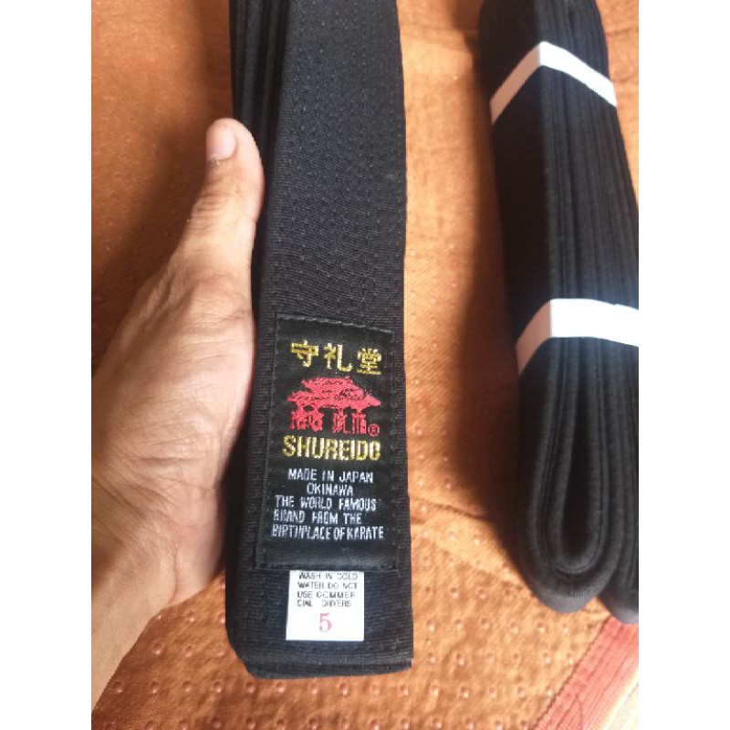 Sabuk Hitam Karate Shureido Japan Original Okinawa Sabuk Hitam Karate Terbaru 2025 Sabuk Beladiri