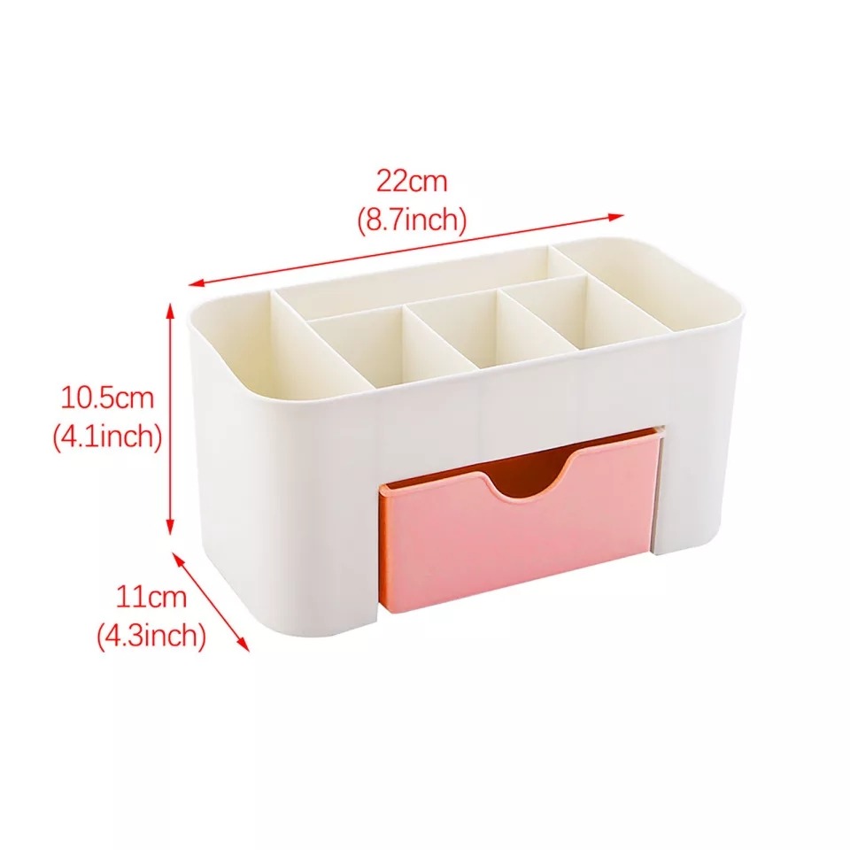 Kotak Organizer Kosmetik Perhiasan Rak MakeUp 6 Kisi Plastik Serbaguna