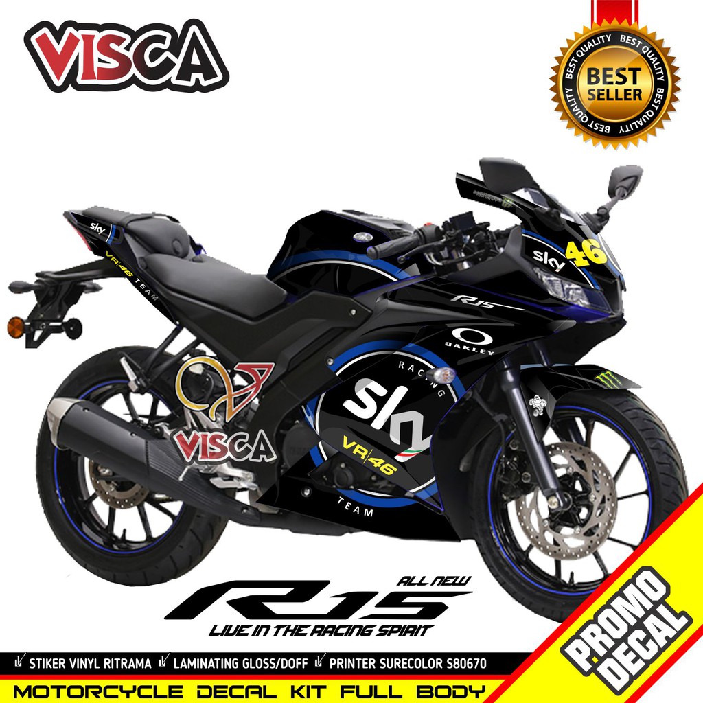 Decal Stiker Motor R15 V3 SKY